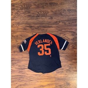DETROIT TIGERS KIDS JERSEY SIZE 5-6 JUSTIN VERLANDER Navy Orange 3 Stripes